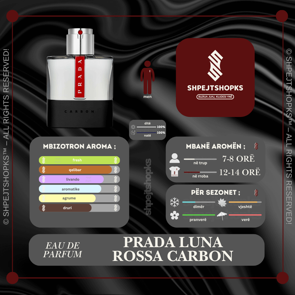Prada Luna Rossa Carbon, Eau de Toilette, 100ml