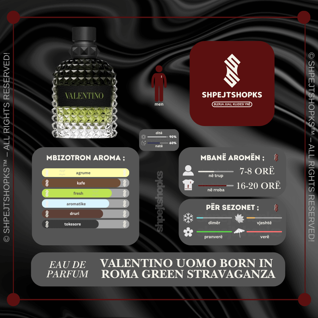 Valentino Uomo Born in Roma Green Stravaganza, Eau de Parfum, 100ml
