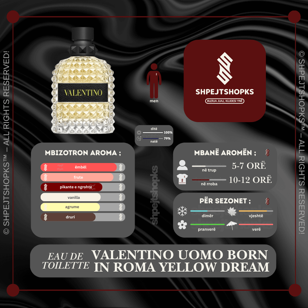 Valentino Uomo Born in Roma Yellow, Eau de Toilette, 100ml