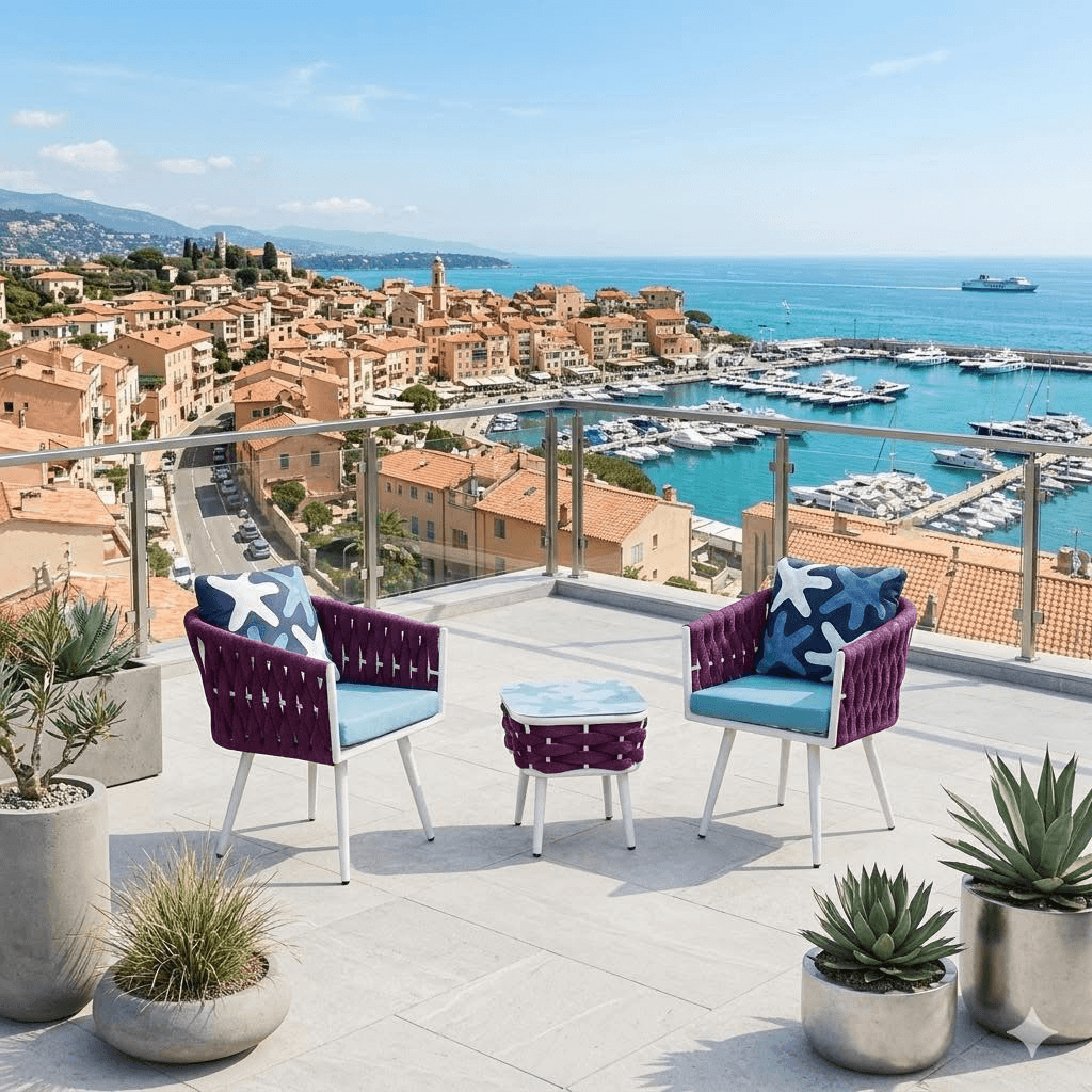 Set Mobiliesh Luxury për Kopsht ose Oborr 3-pjesësh
