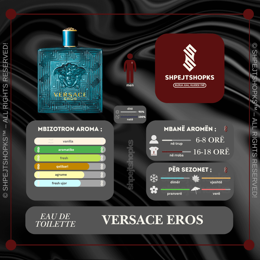 Versace Eros , Eau de Toilette, 100ml
