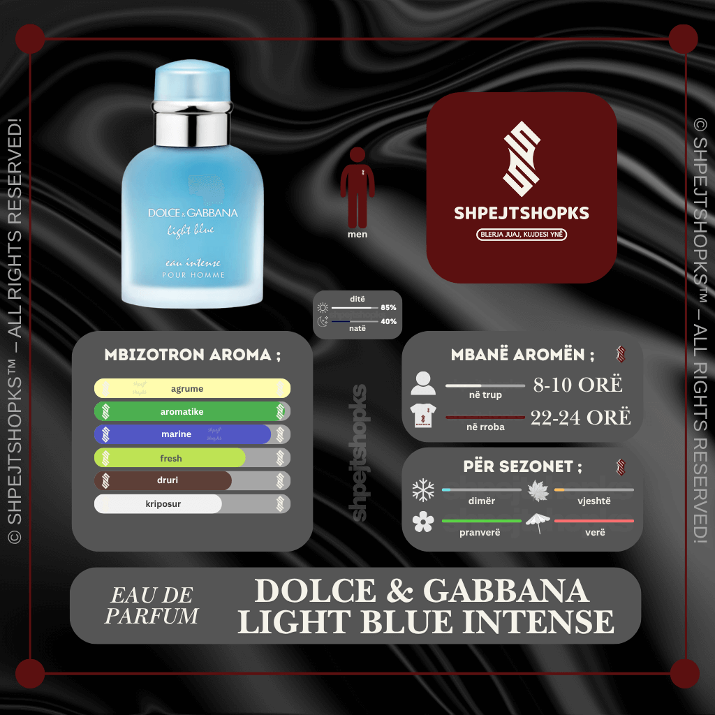 Dolce & Gabbana Light Blue Intense, Eau de Parfum, 100ml