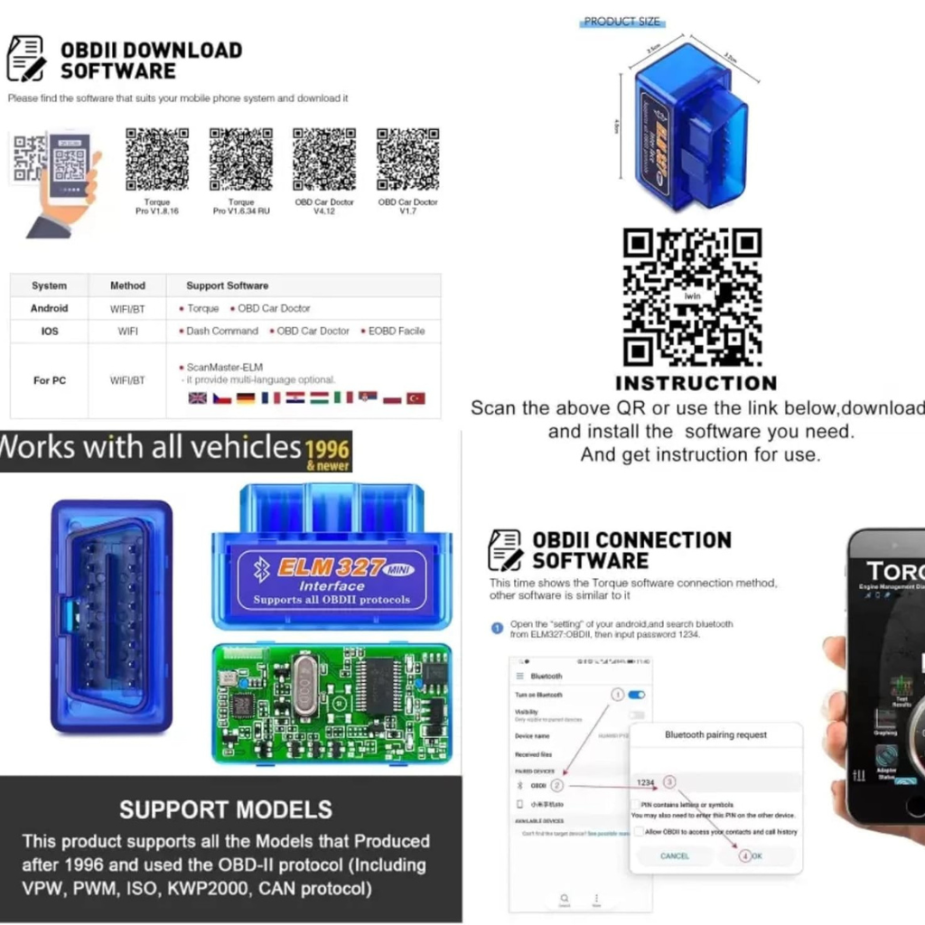 ELM 327 OBD2 për Diagnostikim të Gabimeve të Automjetit