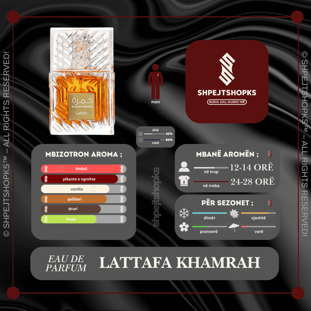 Lattafa Khamrah, Eau de Parfum, 100ml