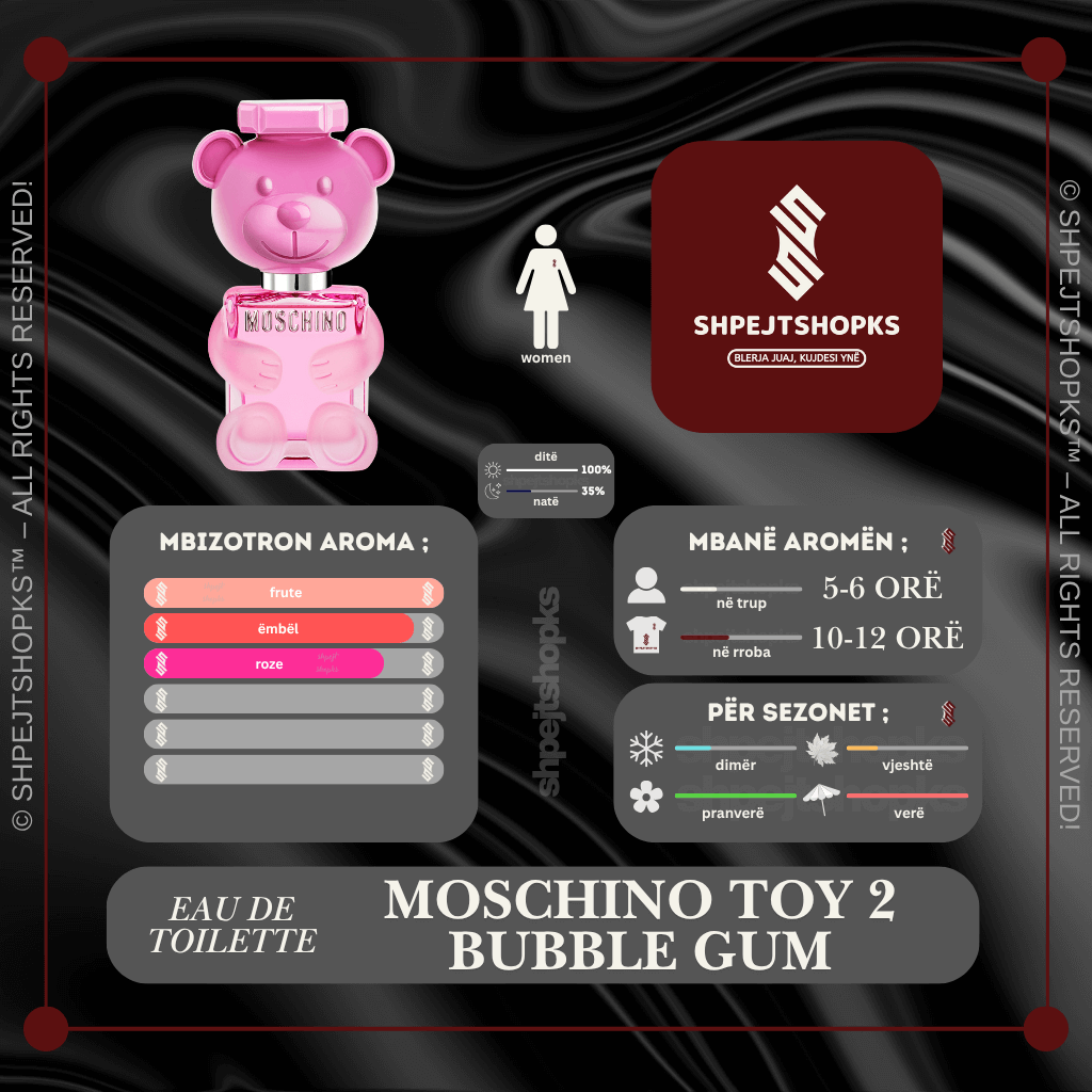 Moschino Toy 2 Bubble Gum, Eau de Toilette, 100ml
