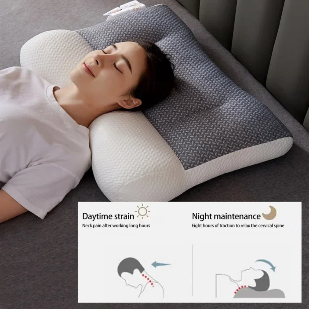 Jastëk Ortopedik Ergonomik për Mbështetje të Qafës dhe Shpinës