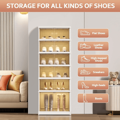 Organizues Modular për Këpucë me 6 Kate dhe Strukturë të Qëndrueshme