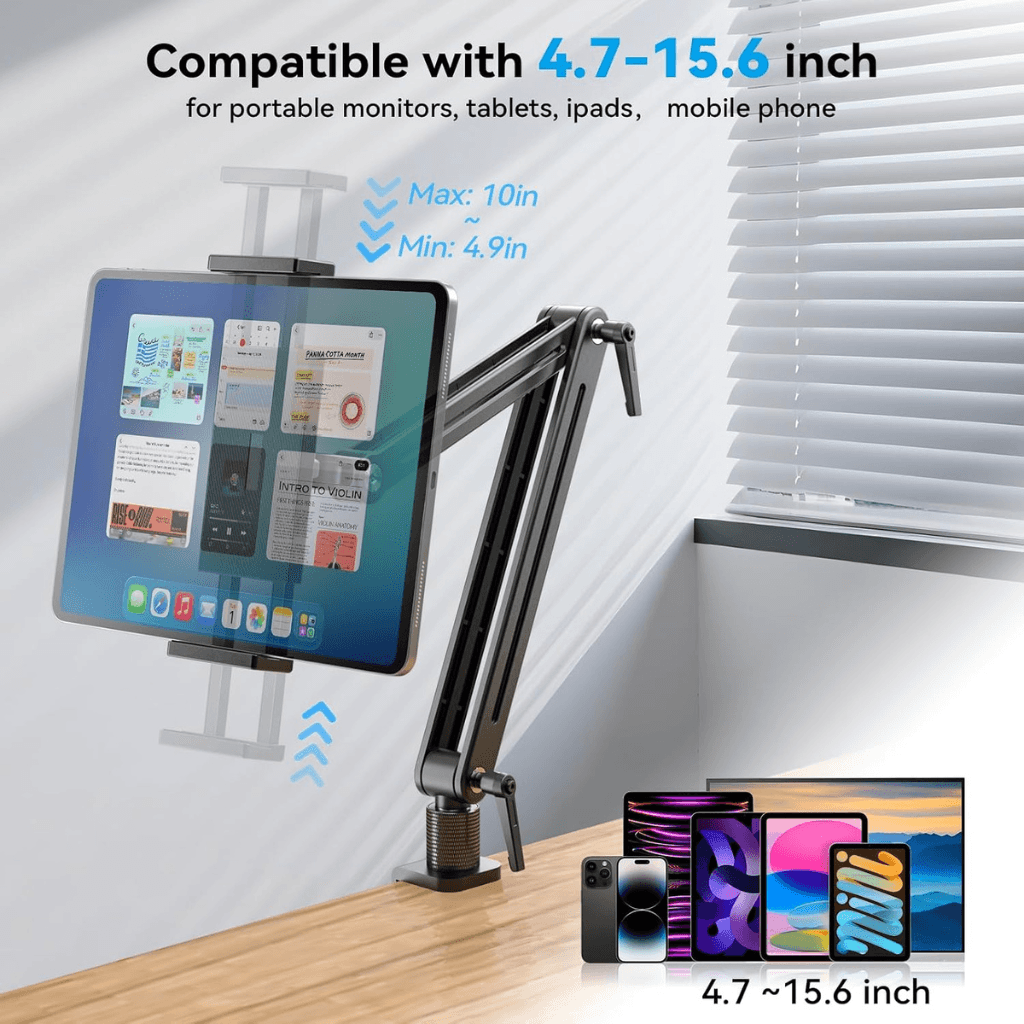 Mbajtëse e Rregullueshme për Tablet dhe Telefon 360 Shkall