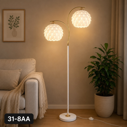 Llambë Dyshemeje Moderne me Dy Koka LED për Dhomë Gjumi dhe Sallon