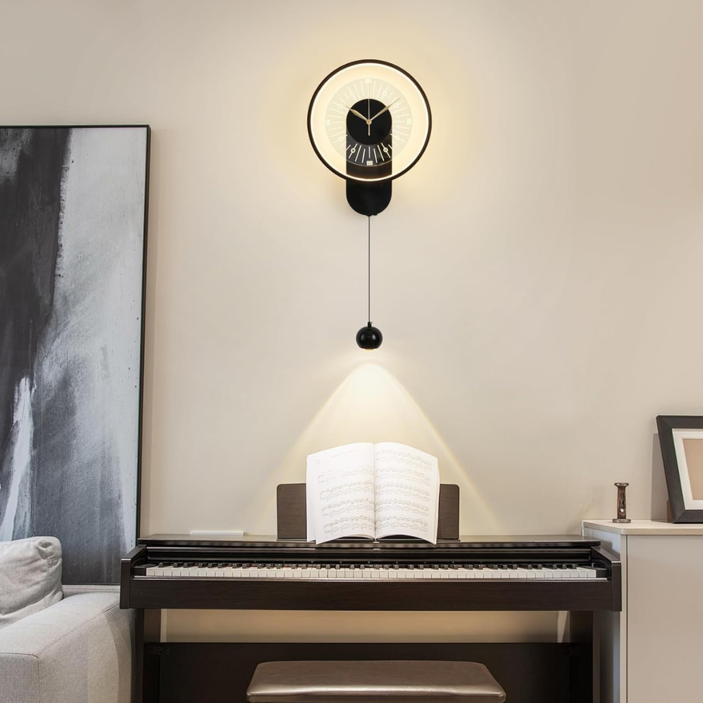 Orë Muri Dekoruese Elegante e Zezë për Ambient Modern
