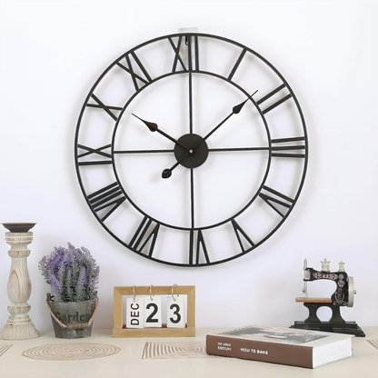 Orë Muri Dekoruese e Zezë 50cm dhe 60cm Stil Modern