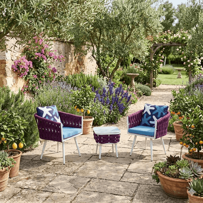 Set Mobiliesh Luxury për Kopsht ose Oborr 3-pjesësh