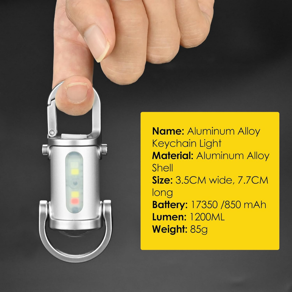 Mini Dritë LED për Çelësa me USB-C e Rikarikueshme