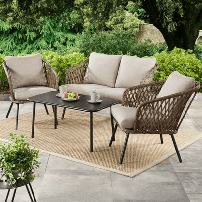 Set Mobiliesh për Oborr 4-pjesësh, Material për Gjitha Stinët