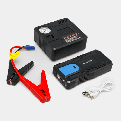 Set Makine 12V Multi-Funksional me Kompresor Ajri, Power Bank 69800mAh