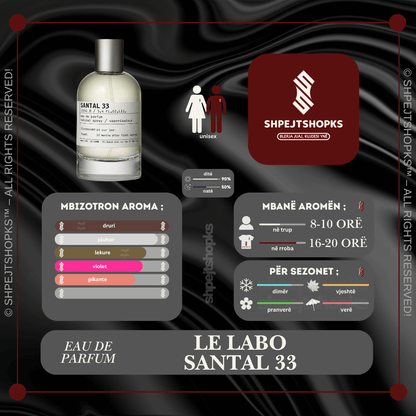 Le Labo Santal 33, Eau de Parfum, 100ml