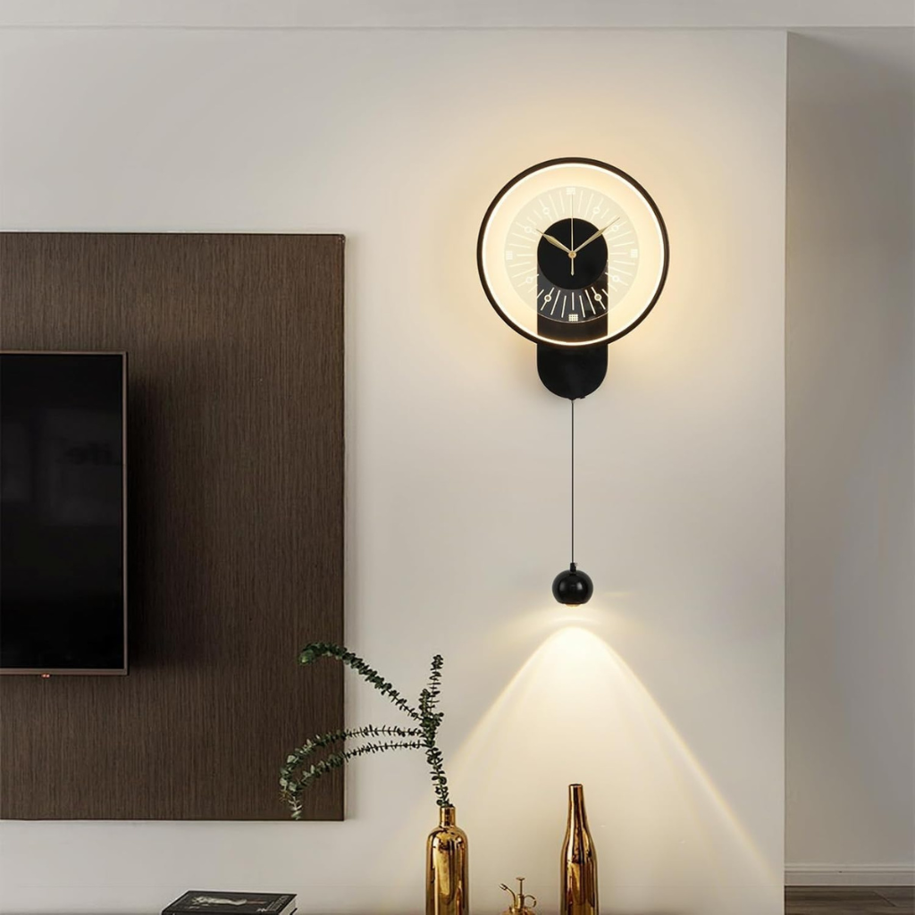 Orë Muri Dekoruese Elegante e Zezë për Ambient Modern