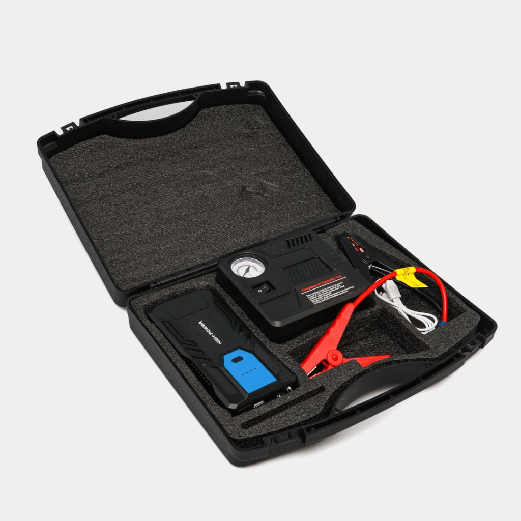 Set Makine 12V Multi-Funksional me Kompresor Ajri, Power Bank 69800mAh