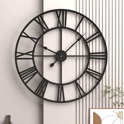 Orë Muri Dekoruese e Zezë 50cm dhe 60cm Stil Modern