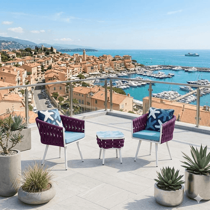 Set Mobiliesh Luxury për Kopsht ose Oborr 3-pjesësh