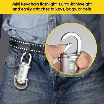 Mini Dritë LED për Çelësa me USB-C e Rikarikueshme
