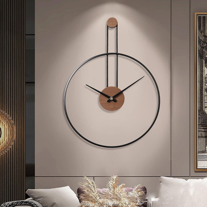 Orë Muri Polish e Zezë 50cm me Dizajn Modern