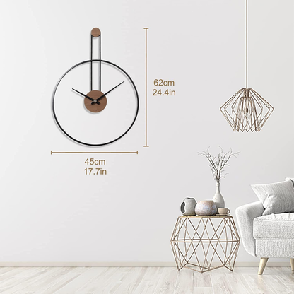 Orë Muri Polish e Zezë 50cm me Dizajn Modern