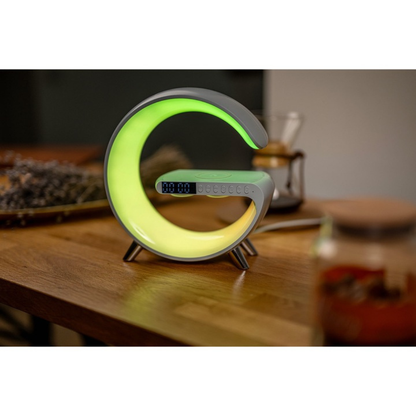 Lampë Bluetooth me Ndriçim LED dhe Karikim Wireless