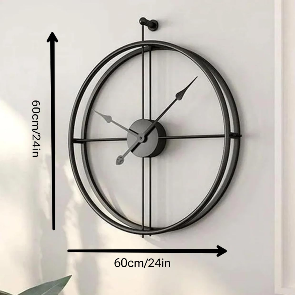 Orë Muri Toska e Zezë 60cm Stil Elegant