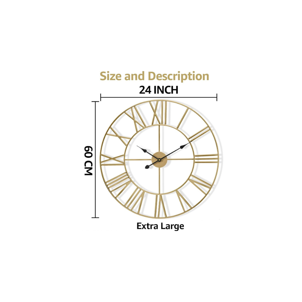 Orë Muri Dekoruese Ari 50cm dhe 60cm me Dizajn Elegant