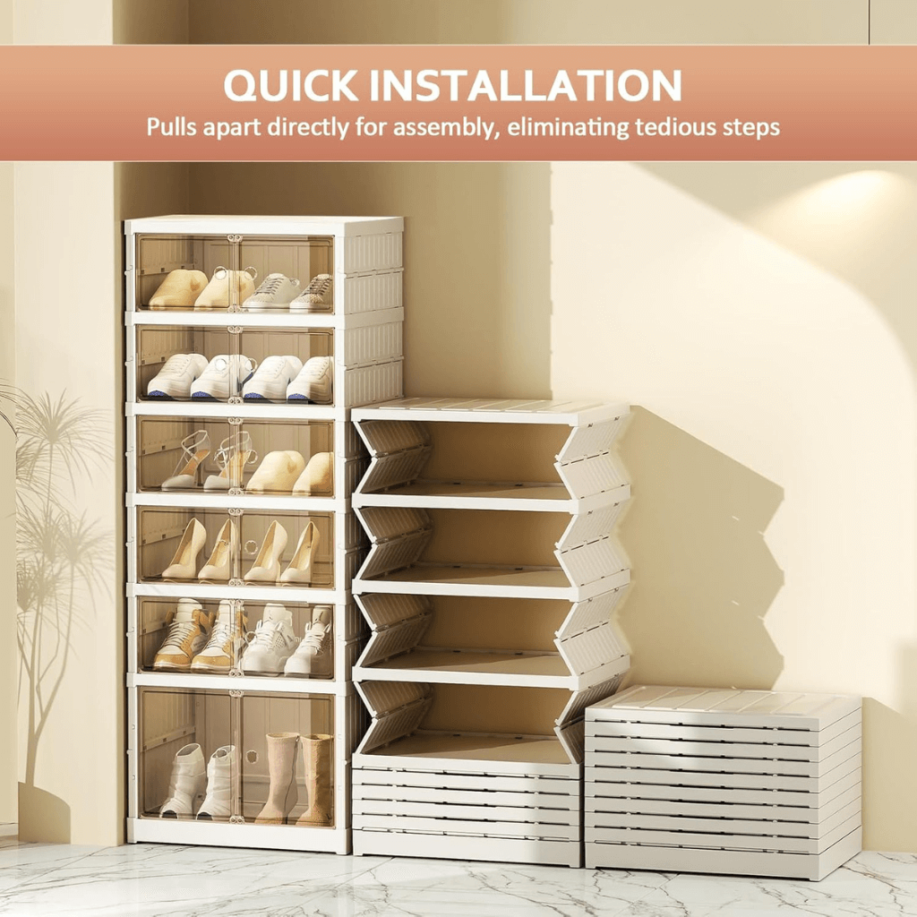 Organizues Modular për Këpucë me 6 Kate dhe Strukturë të Qëndrueshme
