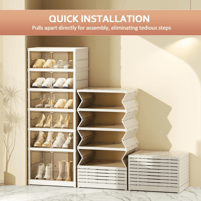 Organizues Modular për Këpucë me 6 Kate dhe Strukturë të Qëndrueshme