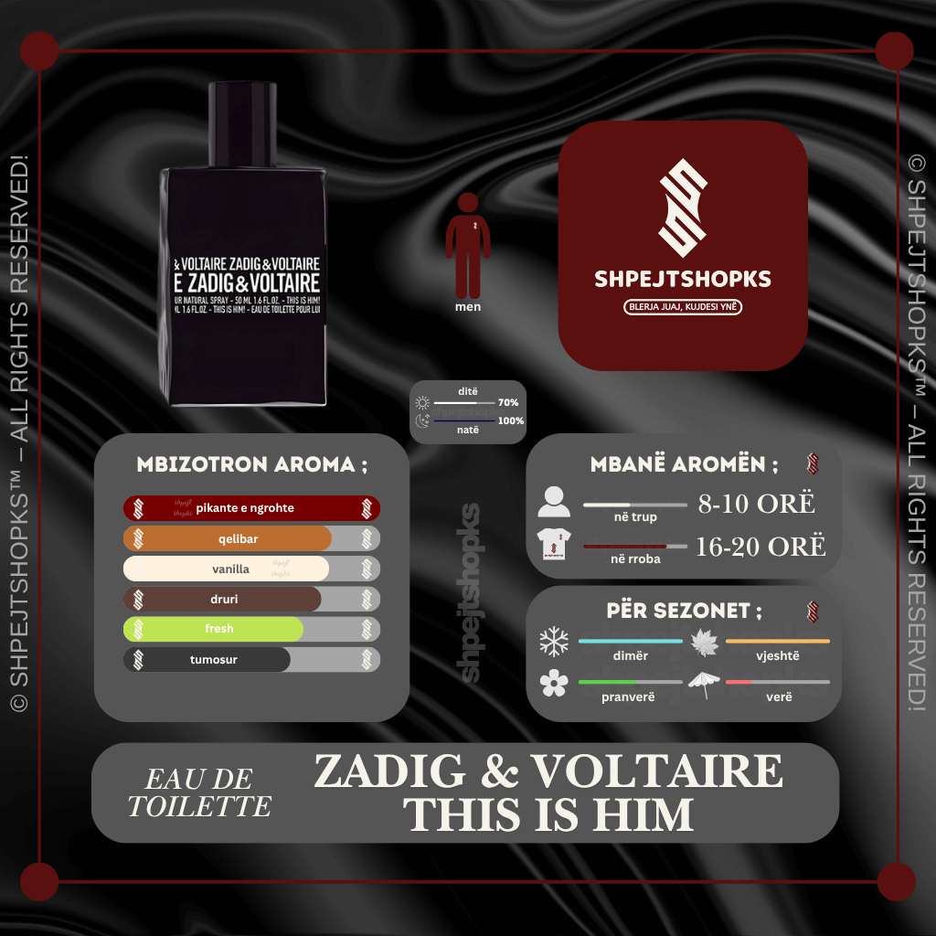 Zadig & Voltaire This is Him, Eau de Toilette, 100ml