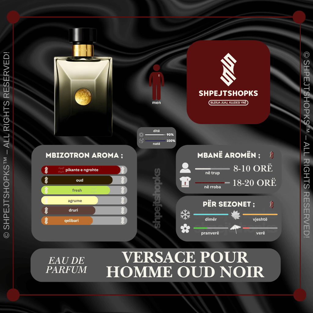 Versace Pour Homme Oud Noir, Eau de Parfum, 100ml