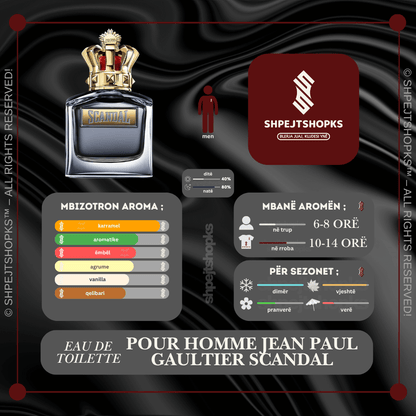 Jean Paul Gaultier Pour Homme Scandal, Eau de Toilette, 100ml