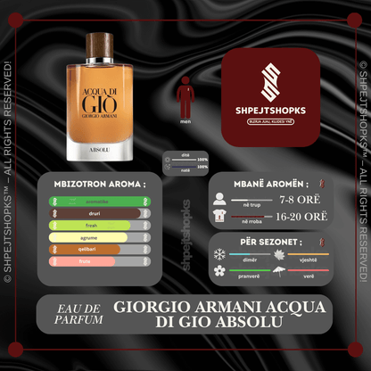 Giorgio Armani Acqua di Giò Absolu, Eau de Parfum, 125ml