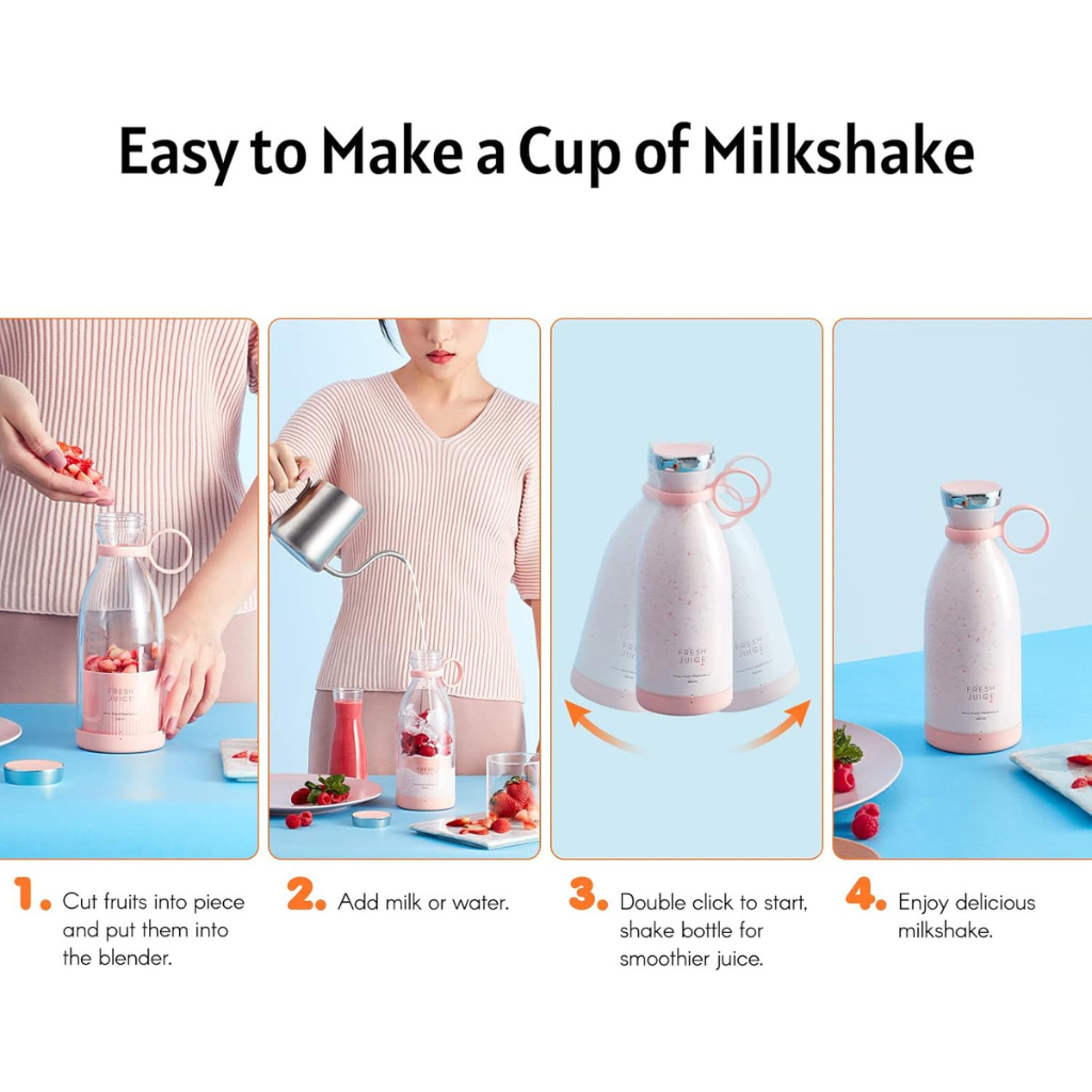 Mini Blender Elektrik për Smoothie dhe Pije të Freskëta