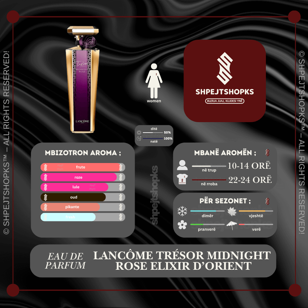 Lancome Tresor Midnight Rose Elixir D'Orient, Eau de Parfum, 50ml