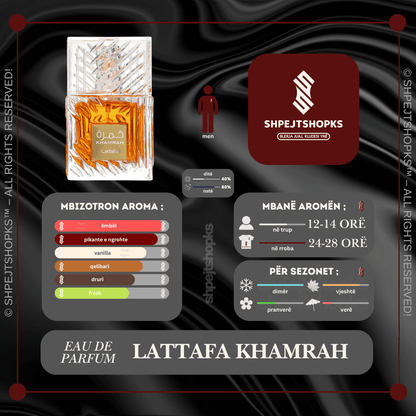 Lattafa Khamrah, Eau de Parfum, 100ml