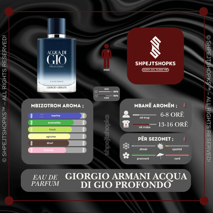 Giorgio Armani Acqua di Gio Profondo, Eau de Parfum, 125ml